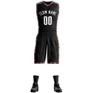 Best Basketball Uniform Sets Anti-bacterial Men's Breathable Quick Dry Basketball Jersey And Shorts Sets - Product Image 3