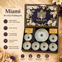 Ensemble de 8 bols à dessert en céramique blanche Luxury Gold Affair, avec logo personnalisé, coffret cadeau exécutif pour