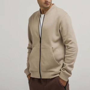 Hot Selling Customized Solid Color Bomber <b>Jackets</b> <b>Long</b> Sleeve Rib Cuff Winter Clothing <b>Men</b> Bomber <b>Jackets</b> - Product Image 1