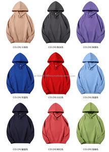 Sudadera con Capucha de Algodón y Elastano de Color Puro para Primavera y Otoño, 26 Colores, con Logotipo Estampado, Felpa, Venta al por Mayor, Sudaderas Personalizadas para Hombre y Mujer - Product Image 6