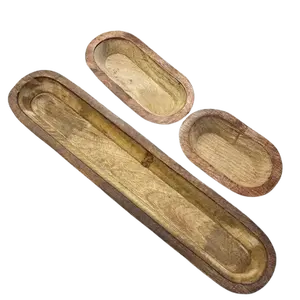 ชุดชามใส่เทียนไม้ 3 ใบ งานแฮนด์เมด ผิวเรียบขัดเงา สไตล์เรียบง่าย - Product Image 3