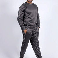 Survêtement de maternité 2 en 1 gris anthracite respirant à rayures, personnalisable avec logo, en polyester, OEM