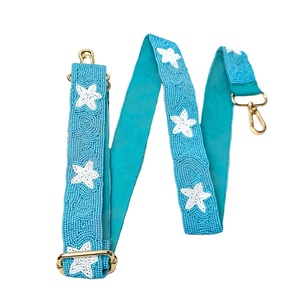 Correas de bolso de cuentas de semillas ajustables de estrella blanca, accesorios de moda con forma personalizada y correa de monedero con cuentas de diseño - Product Image 1