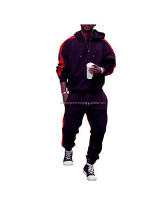 Ensemble de vêtements de sport d'hiver décontractés pour hommes personnalisés par OEM costume de jogging de gymnastique 2 pièces respirant de grande taille survêtement de course décontracté à capuche - Product Image 3