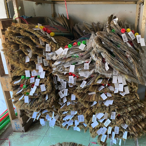 ไม้กวาดหญ้าธรรมชาติ 100% ไม้กวาดหญ้าทำมือ เหมาะสำหรับทำความสะอาดทั้งภายในและภายนอกอาคาร แข็งแรง น้ำหนักเบา และใช้งานง่าย - Product Image 6