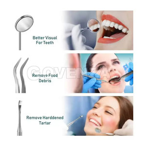 Kit d'examen dentaire de précision, 6 pièces, instruments chirurgicaux manuels professionnels en acier inoxydable, CE, poignée ergonomique, classe I 1 - Product Image 3