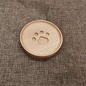 Elegante Posavasos de Madera con Forma de Pata de Gato, Posavasos Redondo de Diseño, Decoración de Mesa, la Mejor Calidad - Product Image 1