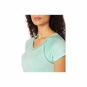 Conjunto de Verano para Mujer, Camiseta de Manga Corta Lisa y Pantalones Cortos, Conjunto de 2 Piezas - Product Image 4