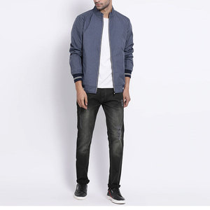 Men's Classic <b>Canvas</b> Flight Bomber <b>Jacket</b> Embroidered Quilted Varsity Style Quick Dry & Eco-Friendly Thick Warm Lining - Product Image 3