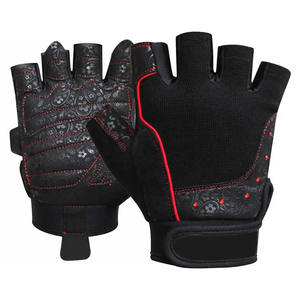 Latest Design Customized <b>Leather</b> Weightlifting Gym <b>Gloves</b> Breathable Non-Slip Lightweight Wrist Support <b>Fingerless</b> Unisex High - Product Image 4