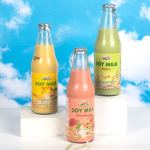 Lait de soja de la meilleure qualité, 7 saveurs, 330 ml, en bouteille de verre, boisson au lait de soja, usine certifiée GMP, vente en gros, faible MOQ, marque privée, OEM, ODM - Product Image 4