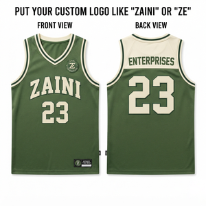Maillot de basket-ball pour hommes en maille polyester de qualité supérieure 180 GSM, vert crème, impression par sublimation personnalisée, uniforme sportif d'équipe - Product Image 1