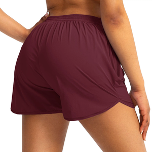 Premium Quality Gym Fitness Women Short Running Yoga Wear Elastic Waist Casual Solid OEM Women's Sporty Yoga <b>Athletic</b> Workout - Product Image 3