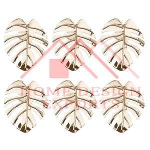 Rond de serviette en forme de feuille en métal de qualité supérieure maison hôtels et restaurants décor de mariage de table meilleur anneau de serviette en feuille d'or - Product Image 4