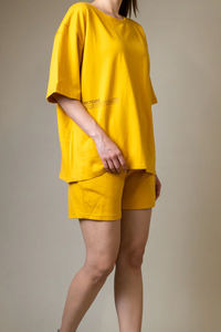 T-shirts et shorts décontractés en fibre de bambou de haute qualité, lavés, 275g, coupe ample, vierges, pour hommes et femmes - Product Image 5