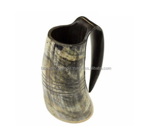 Taza de Cuerno de Búfalo Hecha a Mano, Estilo Rústico, Acabado Natural, Duradera, Ligera y Elegante, Vajilla para Mesa de Comedor, Regalo para Amigos - Product Image 5