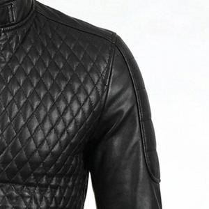 New Design <b>Men</b> <b>Leather</b> <b>Jacket</b> Customized Color Streetwear <b>Men</b> <b>Leather</b> <b>Jacket</b> Full Zipper <b>Jacket</b> With Coats - Product Image 5
