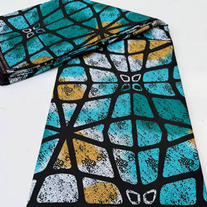 Tela de algodón con estampado de cera Africana Grand Super Gold Glitter de alta calidad para sastrería de ropa de moda y diseños personalizados - Product Image 1