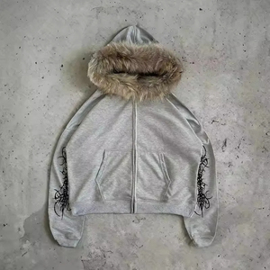 เสื้อฮู้ดซิปผู้หญิงสไตล์ Y2K ลายกราฟิกโกธิค สตรีทแวร์ลำลองทรงหลวม - Product Image 1