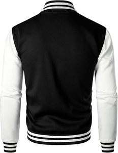 เสื้อแจ็คเก็ตวาร์ซิตี้วินเทจสีดำขาวสำหรับผู้ชาย ทรงปกติ มีฮู้ด ปิดด้วยกระดุมเขาสัตว์ ปกเสื้อพับได้ สีพื้น กันน้ำด้านหน้า - Product Image 6