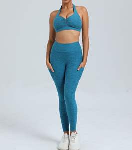 Conjunto de Yoga para mujer, ropa de gimnasio para entrenamiento, conjunto de Yoga transpirable para mujer, conjuntos de Yoga de nailon para adultos - Product Image 1