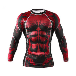 GSM <b>Compression</b> <b>Shirts</b> Quick Dry Tights Long Sleeves <b>Shirts</b> Quick Dry Top quality Men's Slim Fit 190 - Product Image 3