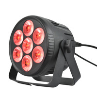 Mini projecteur PAR LED 7*20W RGBW 4-en-1 DMX512 à boîtier plat, pour effets de scène, éclairage de lavage et éclairage mural