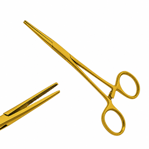 Pinzas Hemostáticas Kelly de 5.5 Pulgadas, Rectas, Completamente Doradas, Instrumentos Quirúrgicos de Grado Alemán, Instrumentos Quirúrgicos Personalizados - Product Image 5