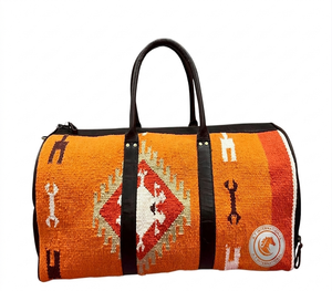 Striped <b>Canvas</b> Travel Duffle <b>Bag</b> Leather Handle Gym Sports Overnight Weekender Carry On Luggage <b>Large</b> Capacity Duffel - Product Image 4