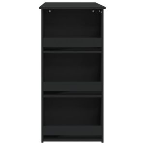 Tavolo da bar rettangolare compatto in legno ingegnerizzato nero - Product Image 6