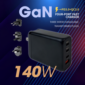 High Efficiency 140W PD Power <b>Adapter</b> for Macbook & Mobile Phone 4-Port Fast Charging Station with High Capacity Battery - Product Image 4