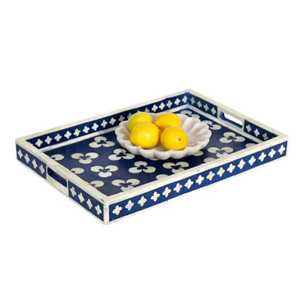 Hexagon Bone Inlay Serving Storage Tray Luxurious Floral Vanity Tray Breakfast Food Serving Platter For <b>Coffee</b> <b>Table</b> Organizer - Product Image 2