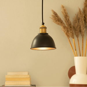 Lámpara Colgante de Metal de Forma Redonda, Más Vendida, con Acabado Negro, Soporte Superior de Latón con Acabado Dorado, Decoración para el Hogar y Cocina - Product Image 2