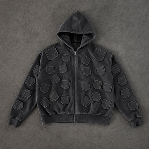 Sweat à capuche entièrement zippé pour l'hiver, 400 GSM, en polaire, impression numérique, streetwear personnalisé, service OEM, fournisseur en gros aux États-Unis - Product Image 1