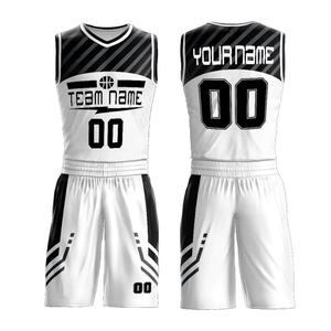 Nouveaux ensembles uniformes de basket-ball pour hommes chemises confortables et sèches respirantes professionnelles uniforme de basket-ball d'été à vendre - Product Image 6