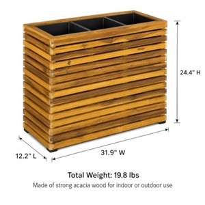 แจกันและกระถางต้นไม้ไม้สักรับผลิต OEM ตามสั่งขายส่ง | Aqdus Saleem ประเทศอินเดีย - Product Image 6