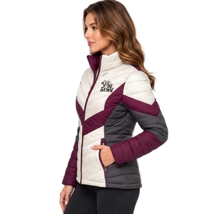 Custom <b>Women</b> Puffer Jacket Quilted <b>Winter</b> <b>Coat</b> Warm <b>Padding</b> Lightweight Fabric Wind Resistant Comfortable Fit OEM Wholesale - Product Image 3