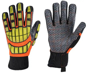 Industrial Cut Resistant Mechanic Safety Gloves High Anti-Vibration Synthetic Leather Amara Neoprene Cuff Impact Resistant - Product Image 2