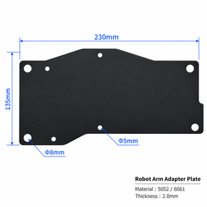 Placa de Conexión de Brazo Robótico de Aluminio Negro Personalizada OEM 5052 6061, Panel de Montaje Adaptador de Chapa Metálica de Precisión para Robot Industrial - Product Image 3