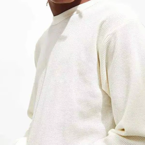 T-shirt d'hiver en coton haute densité |   T-shirt thermique en coton gaufré de qualité supérieure pour hommes, vente en gros OEM ODM - Product Image 1