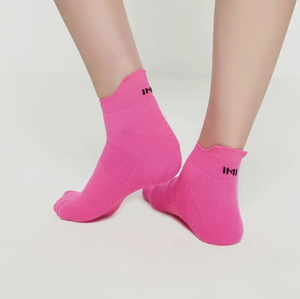 Bright Pink Ankle Sports <b>Socks</b> Knitted Nylon Spandex Casual Short Sox for Workout Soccer - Product Image 2