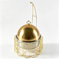 Goldener Eleganter Nahost-Hotpot Ramadan Spezial Speisenwärmer Chafing Dishes Buffet Catering Chafing Dish Buffet-Set Luxus