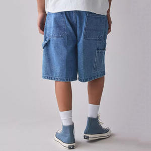 Pantalones Cortos de Jean Casuales de Verano para Hombre, Estilo Urbano, de Cintura Alta, Holgados, de Mezclilla, Tipo Carpintero - Product Image 2