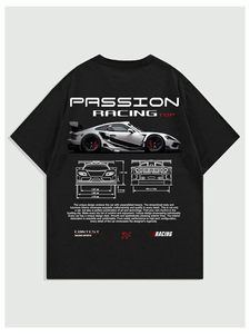 เสื้อยืดโอเวอร์ไซส์สีดำพิมพ์ลายรถยนต์สำหรับผู้ชาย แบรนด์เดนมิน แอพเพิร์ลส์ แขนสั้น คอกลม พิมพ์ลายดิจิทัล ผ้าเจอร์ซีย์ลำลอง ระบายอากาศได้ดี - Product Image 2