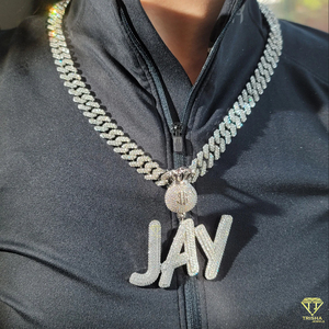 Collar con colgante personalizado único de moda 999 con VVS Lab Grown Diamond Shine 925 Silver Hip Hop Declaración Joyería para fiestas - Product Image 3