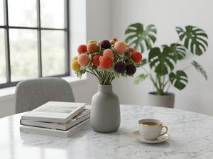 Branche de fleurs décorative en feutre faite à la main, arrangement floral pour la maison, le jardin, la décoration des fêtes - Product Image 4