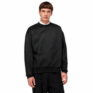Sweat-shirt en tricot à col rond surdimensionné pour homme, couleur unie, style minimaliste, vêtement d'automne, coupe classique, 100% coton, pull-over - Product Image 1