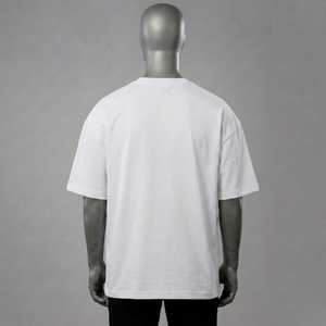 New Design Mens Oversized <b>White</b> T Shirt Premium Cotton Crew Neck Loose Fit Plain <b>Tee</b> Soft Breathable Short Sleeve Casual Summer - Product Image 2