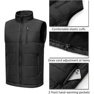 Gilet matelassé personnalisé avec logo, gilets équestres rembourrés, vêtements d'hiver décontractés et chauds, veste matelassée pour homme. - Product Image 2