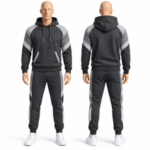 Conjunto Deportivo Informal para Hombre, Sudadera con Capucha y Cremallera, Pantalones, Dos Piezas, Apliques de Diamantes de Imitación, Bordado de Toalla, Informal, para Adultos 2026 - Product Image 6